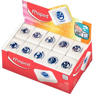 Maped - Boîte de 40 gommes assorties - 112911