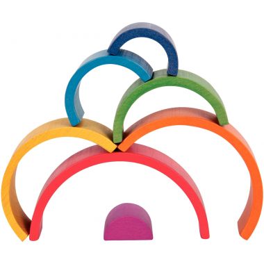 Boite de 7 arches arc-en-ciel en bois