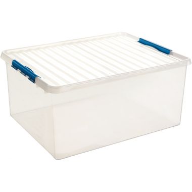 Boite de rangement QLINE 120L transparente