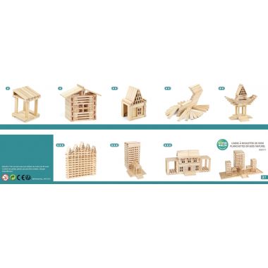 Caisse de 1000 planchettes en bois brut