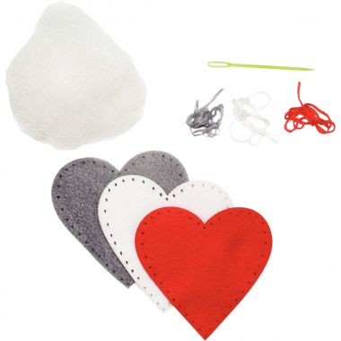 Pack de 30 cœurs en feutrine à coudre