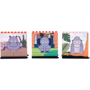 Lot de 6 puzzles UP 14 pièces, les animaux de la savane
