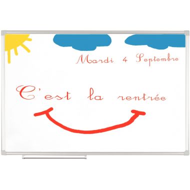 Tableau blanc tôle laquée 90x60cm