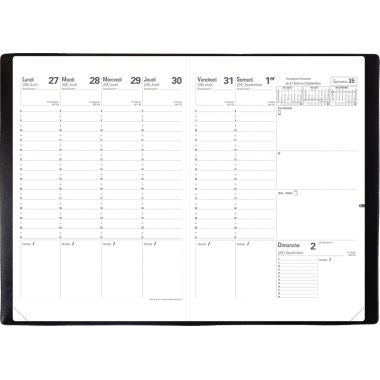 Agenda semainier Planning 18x24cm noir