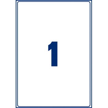 Pochette de 100 étiquettes adhésives blanches laser 289,1x199,6mm