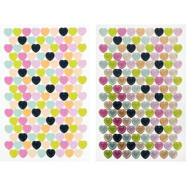 Pochette de 2 720 gommettes coeur