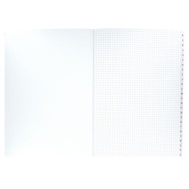 Répertoire brochure 192 pages, format A4, quadrillé 5x5, papier 90g