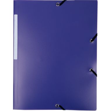 Chemise 3 rabats à élastiques en polypropylène opaque 4/10ème, violet