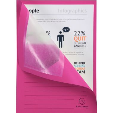 Paquet de 100 pochettes coin papier FOREVER 130g, fuchsia