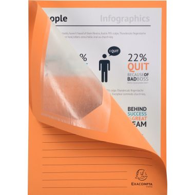 Paquet de 100 pochettes coin papier FOREVER 130g, orange