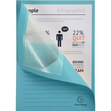 Paquet de 100 pochettes coin papier FOREVER 130g, bleu clair
