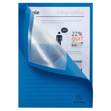Paquet de 100 pochettes coin papier FOREVER 130g, bleu vif