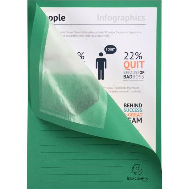 Paquet de 100 pochettes coin papier FOREVER 130g, vert