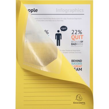 Paquet de 100 pochettes coin papier FOREVER 130g, jaune