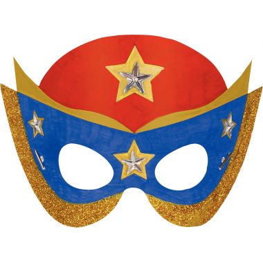 Lot de 8 masques carton licorne et super héros