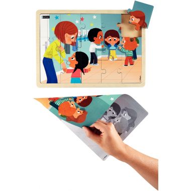 Lot de 4 puzzles, je prends soin des autres