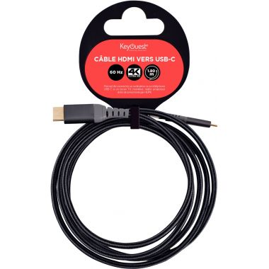 Cordon HDMI vers USB-C 1,8m gris