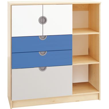 Etagère 3 cases + 2 portes + 3 tiroirs