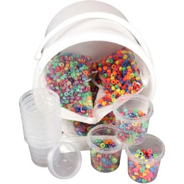 Seau 3000 perles cassis + 10 pots vides offerts