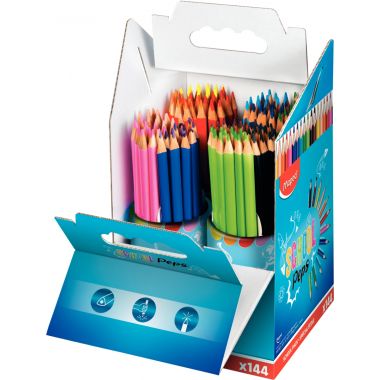 Classpack de 144 crayons de couleur Schoolpeps