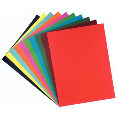 Paquet de 25 feuilles CARTOLINE 50x65cm rouge