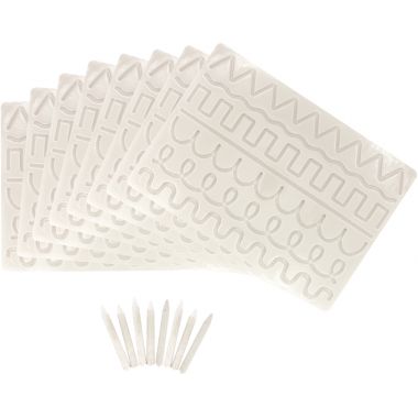 Lot de 8 plateaux pistes graphiques + 8 stylets
