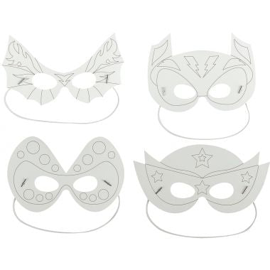 Lot de 8 masques carton licorne et super héros
