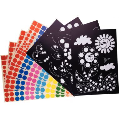 Pochette de 16 planches de gommettes de 5 motifs animaux différents