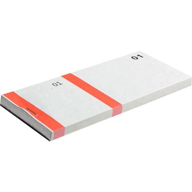 Lot de 10 blocs numérotés à souches 1 souche, coloris rouge