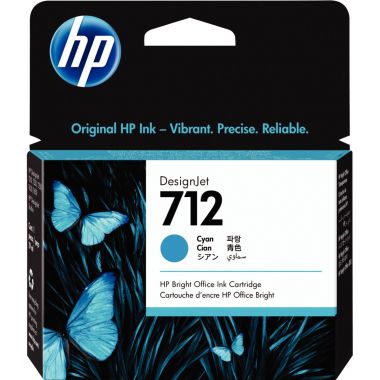 HP 712 cartouche d'encre cyan authentique (3ED67A)