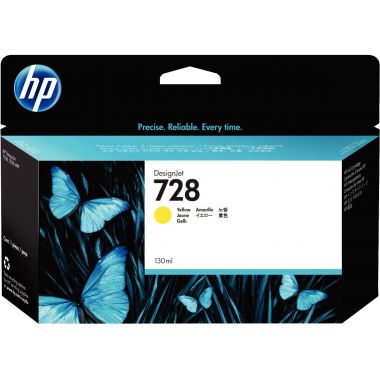 HP 728 cartouche d'encre jaune grande capacité authentique (F9J65A)