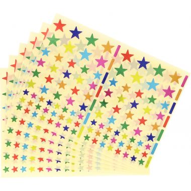 Pochette 624 gommettes étoiles couleurs assorties