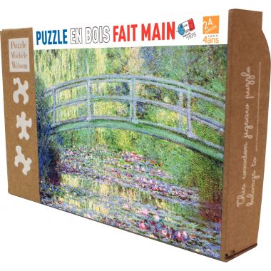 Puzzle d'art en bois d'environ 24 pièces, LE PONT JAPONAIS de Claude MONET