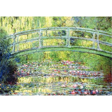 Puzzle d'art en bois d'environ 24 pièces, LE PONT JAPONAIS de Claude MONET