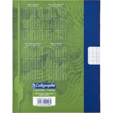 Lot de 20 cahiers de brouillon 48 pages seyès 56g, format 17x22 cm