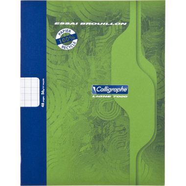 Lot de 20 cahiers de brouillon 48 pages seyès 56g, format 17x22 cm