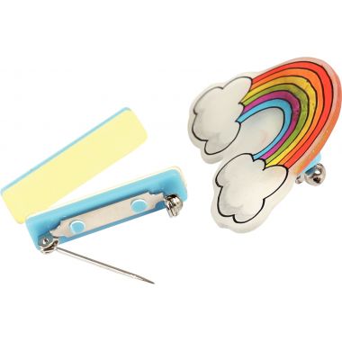 Sac 10 attaches broches en nickel adhésives