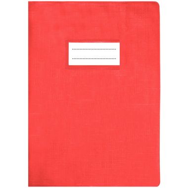 Paquet de 10 protège-cahiers avec rabats épaisseur 22/100ème 21 x 29,7 cm coloris rouge
