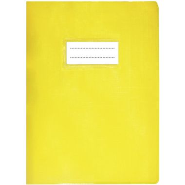 Paquet de 10 protège-cahiers avec rabats épaisseur 22/100ème 21 x 29,7 cm coloris jaune