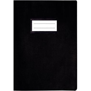 Paquet de 10 protège-cahiers avec rabats épaisseur 22/100ème 24 x 32 cm coloris noir