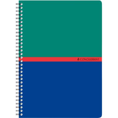 Carnet à reliure intégrale 180 pages CONQUERANT, format A5, quadrillé 5x5, papier 70 g