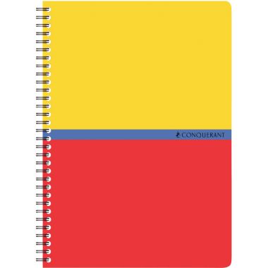 Carnet à reliure intégrale 180 pages CONQUERANT, format A5, quadrillé 5x5, papier 70 g