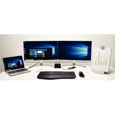 Pack clavier et souris ergonomique sans fil Kensington Pro Fit