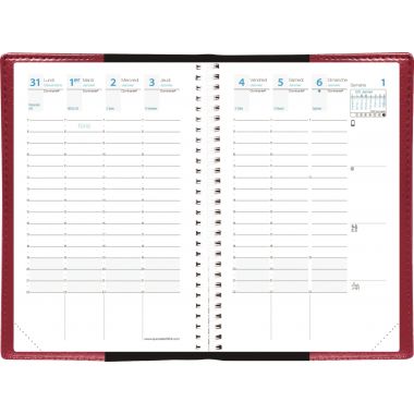 Agenda semainier Time&Life 10x15cm rose irisé