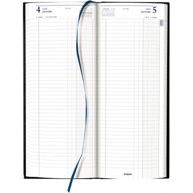 Agenda long 1 jour euro/centimes noir