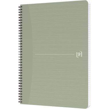 Cahier à reliure intégrale 100 pages MY REC'UP format A4, quadrillé 5x5, couverture carte coloris assortis