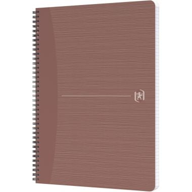 Cahier à reliure intégrale 100 pages MY REC'UP format A4, quadrillé 5x5, couverture carte coloris assortis
