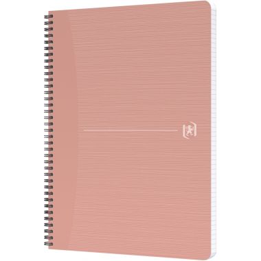 Cahier à reliure intégrale 100 pages MY REC'UP format A4, quadrillé 5x5, couverture carte coloris assortis