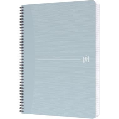Cahier à reliure intégrale 180 pages MY REC'UP format A4, quadrillé 5x5, couverture carte coloris assortis