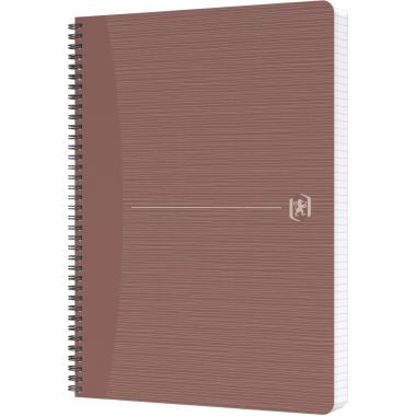 Cahier à reliure intégrale 180 pages MY REC'UP format A4, quadrillé 5x5, couverture carte coloris assortis